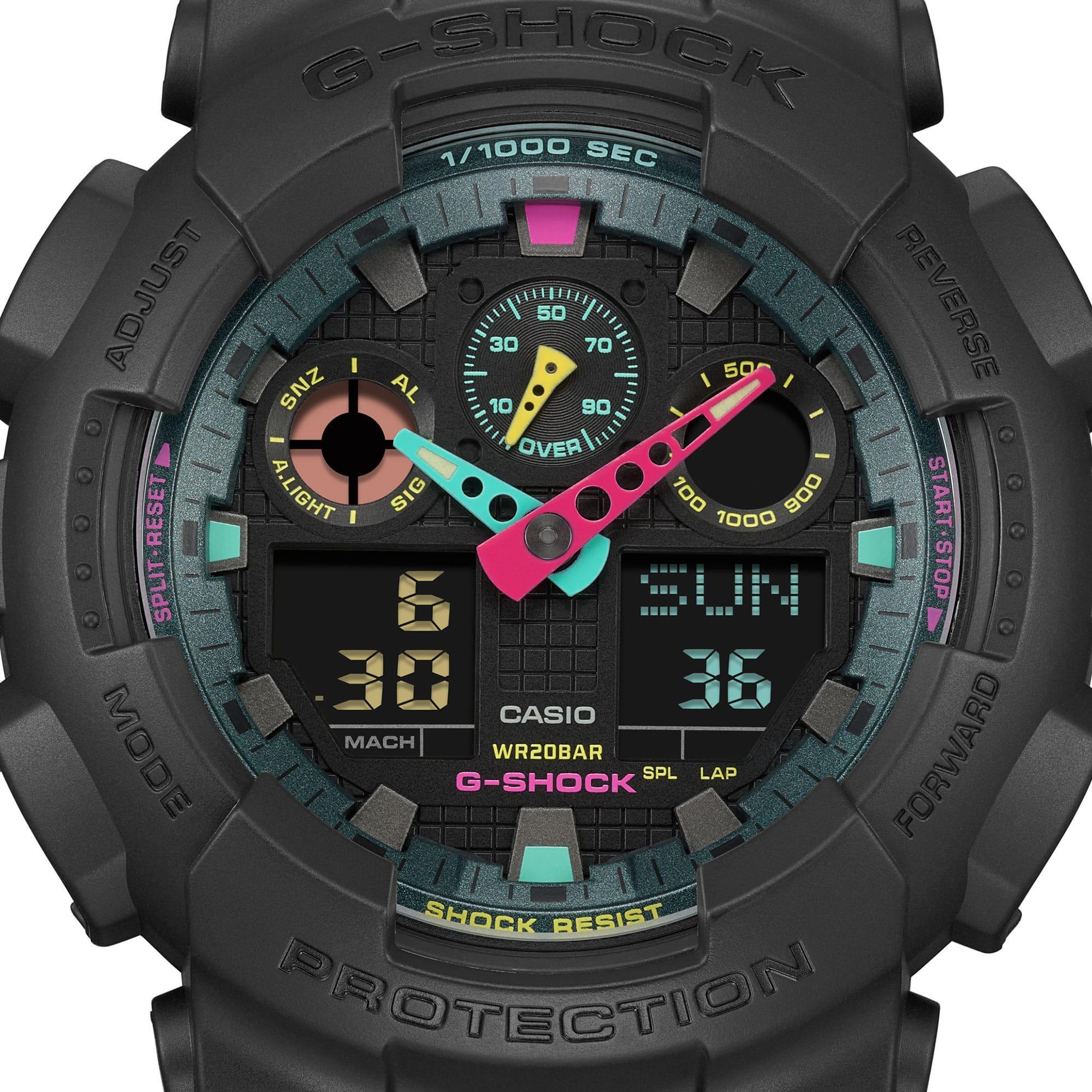 Casio G - Shock Multi - Fluorescent GA - 100MF - 1AER