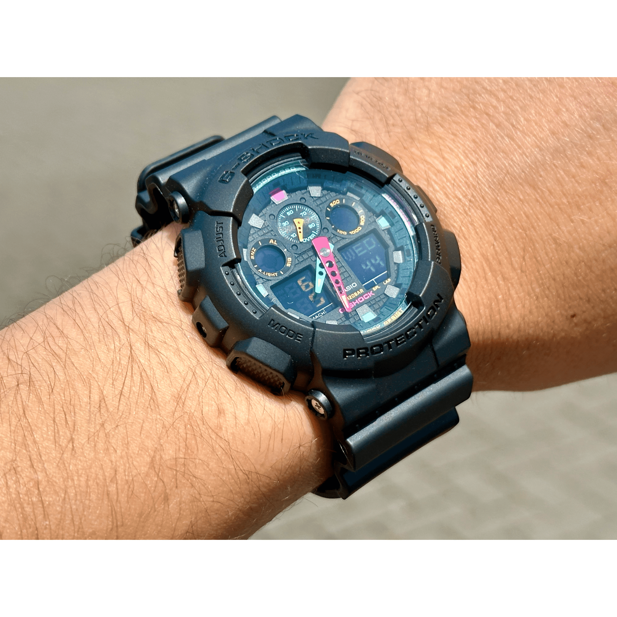 Casio G - Shock Multi - Fluorescent GA - 100MF - 1AER