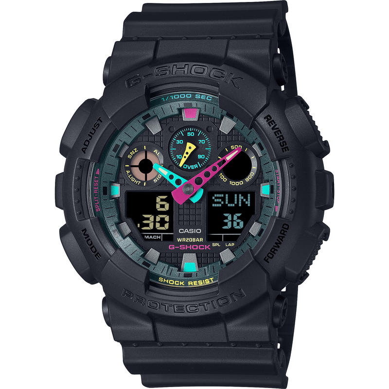 Casio G - Shock Multi - Fluorescent GA - 100MF - 1AER