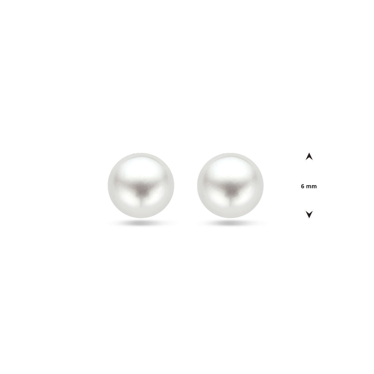 Zilveren Oorknoppen Parel 6mm 1323107