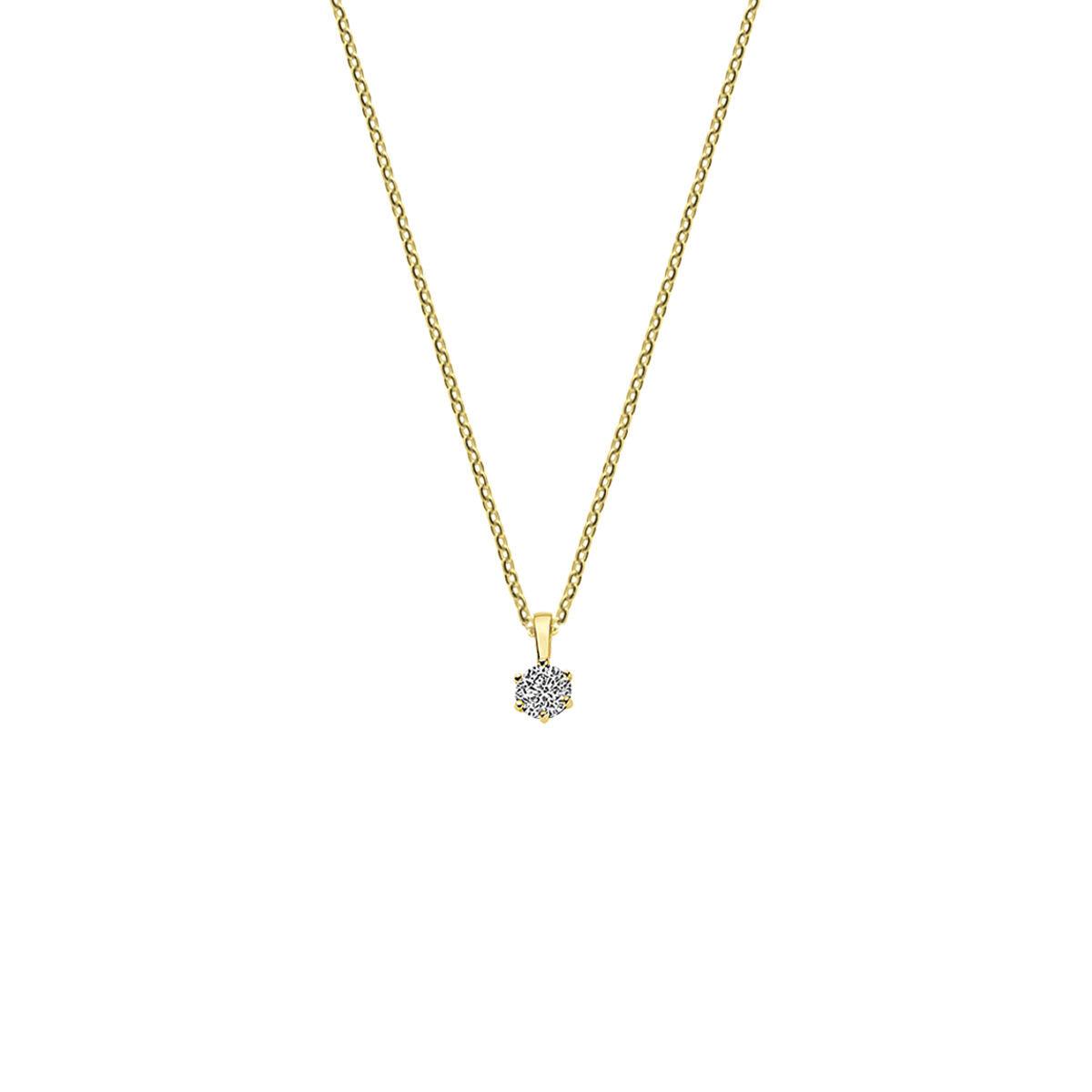 Gouden Ketting met zirkonia hanger 40.32619