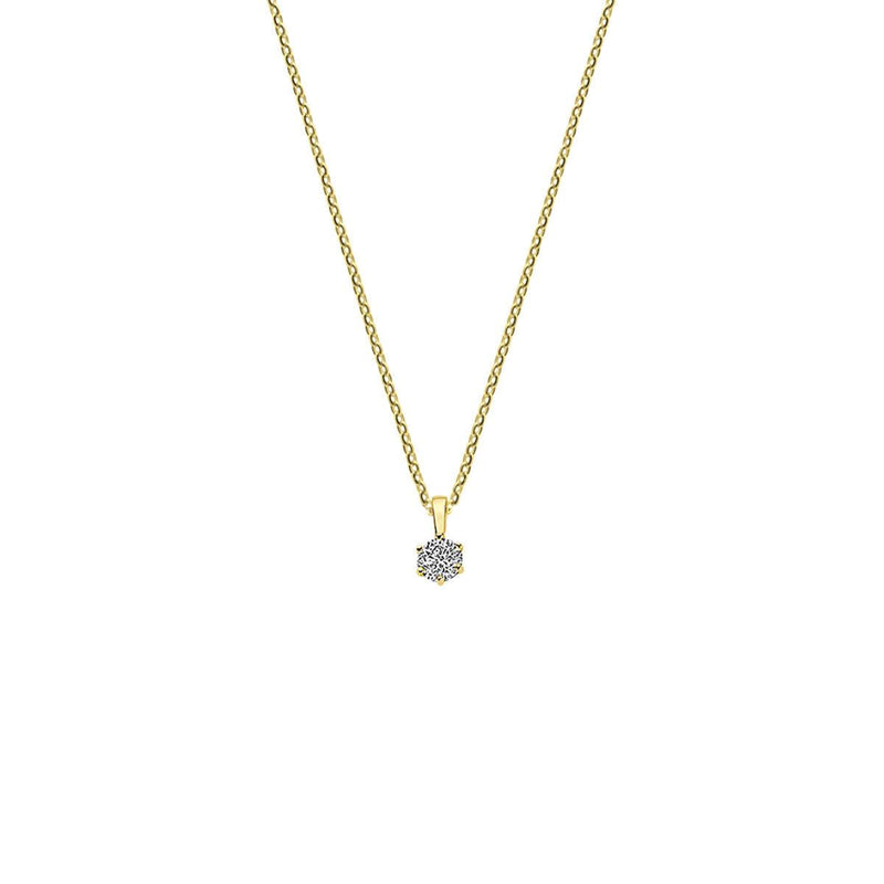 Gouden Ketting met zirkonia hanger 40.32619