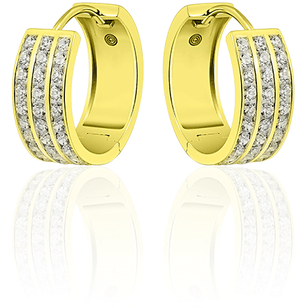 Gouden Oorsieraden met zirconia VGKA5/15