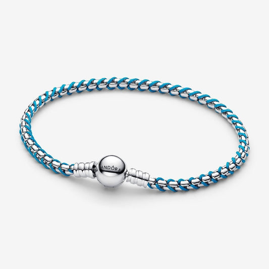 Pandora Armband Doorvlochten met Turquoise Koord 593816C01 - 19 - Juwelier van Dam