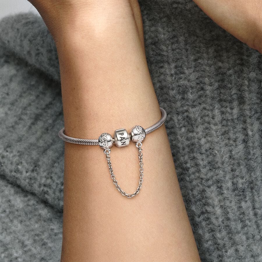 Pandora Bedel Band van Harten Veiligheidsketting 791088 - 05