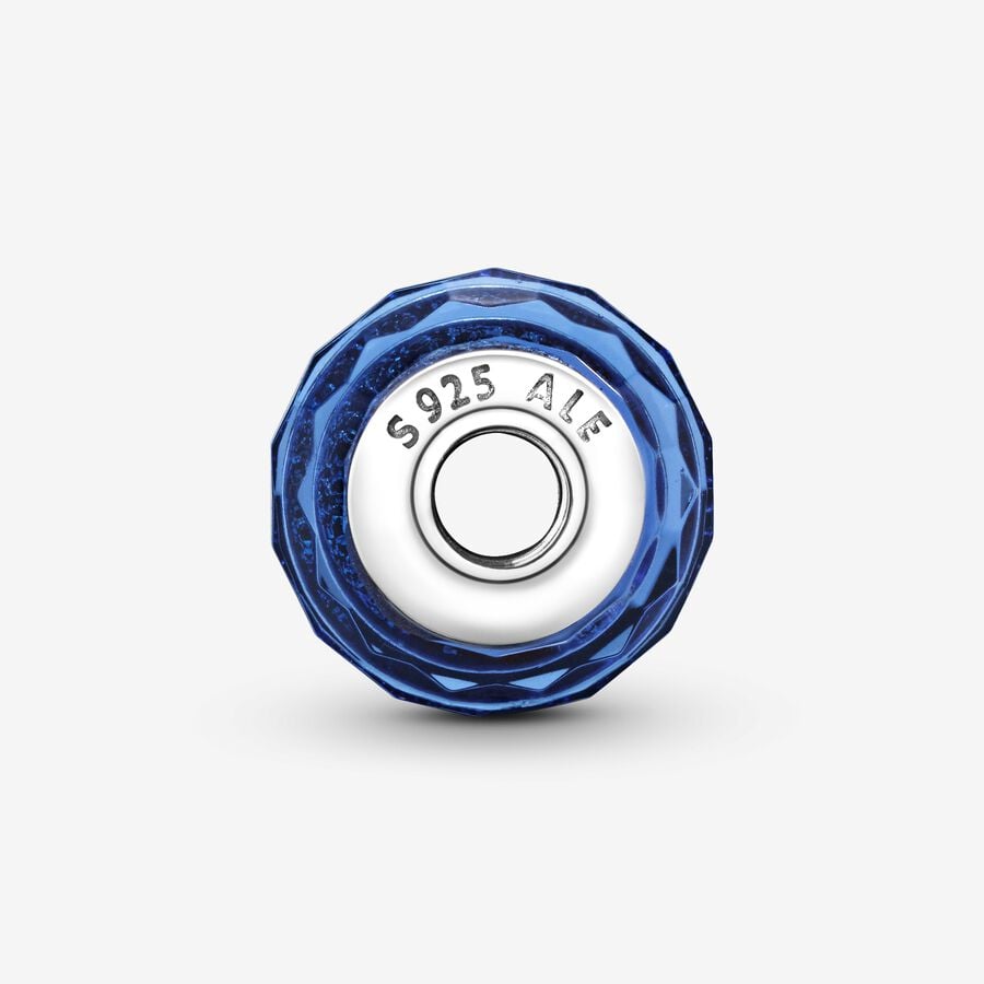 Pandora Bedel Blauw Murano Glas 791646