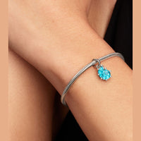 Pandora Bedel Blauwe Muranoglas Zeeslak 793900C01 - Juwelier van Dam