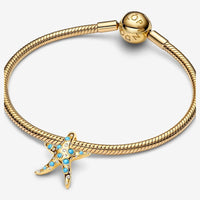 Pandora Bedel Blauwe Zeester 763818C0 - 1 - Juwelier van Dam