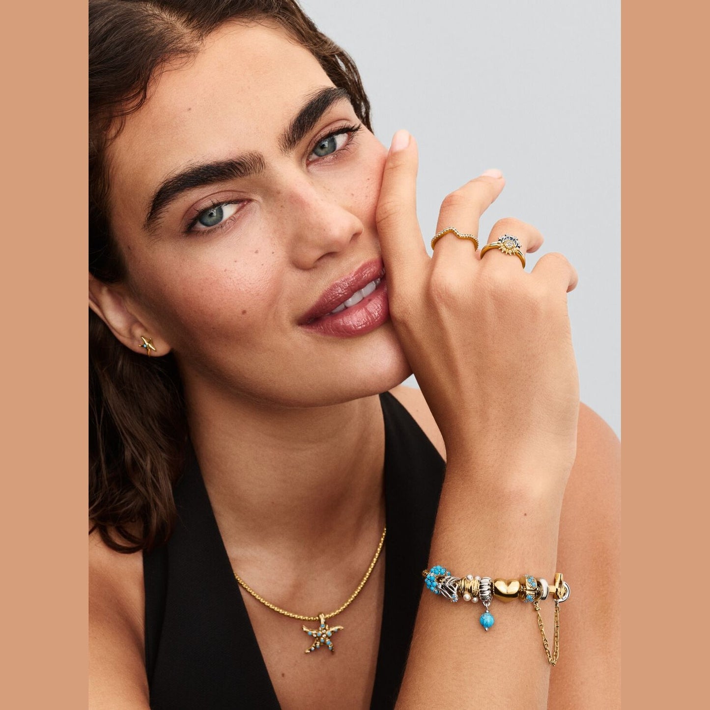 Pandora Bedel Golven met Parels 763915C01 - Juwelier van Dam