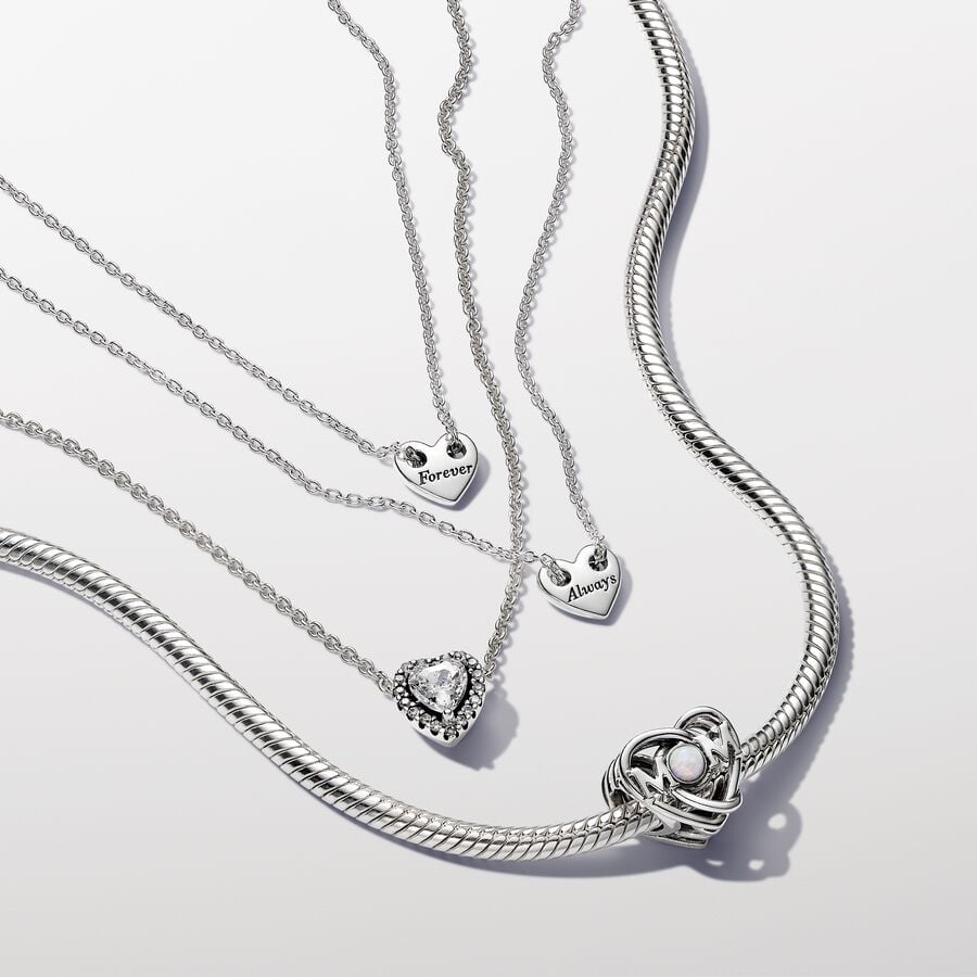 Pandora Bedel Opengewerkt Hart 793233C01