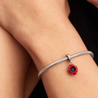 Pandora Bedel Rode Bloem 793917C01 - Juwelier van Dam