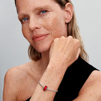 Pandora Bedel Rood Muranglas met Kerstmagie 793597C00