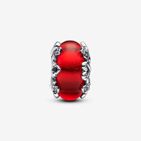 Pandora Bedel Rood Muranglas met Kerstmagie 793597C00