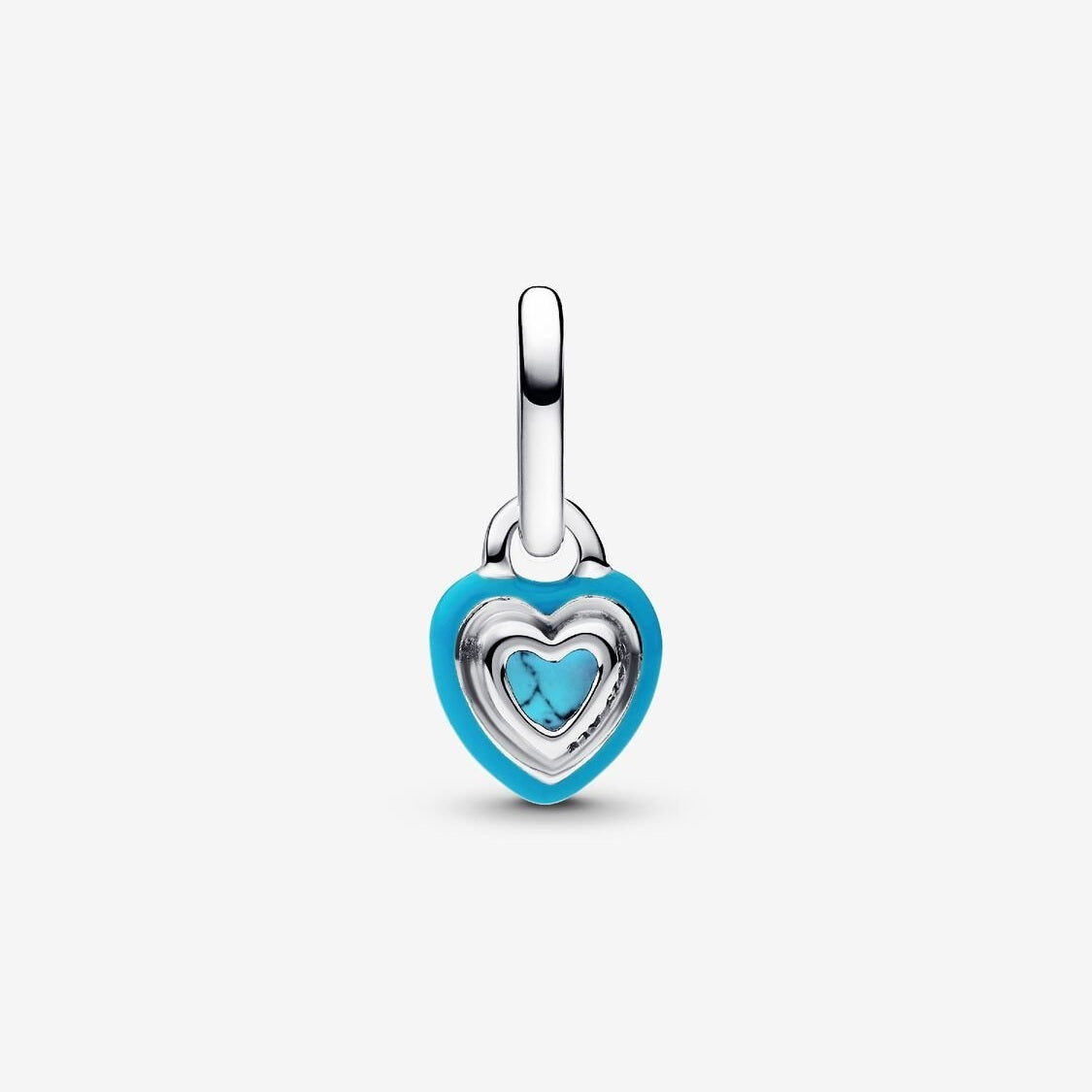Pandora Bedel Turkoois Hart 793827C01 - Juwelier van Dam