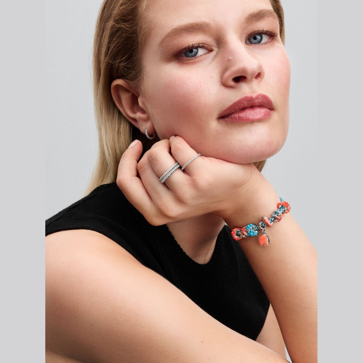 Pandora Bedel Turkoois Oceaan 793897C02 - Juwelier van Dam