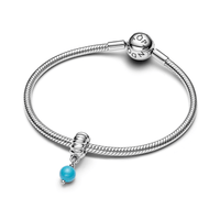 Pandora Bedel Turquoise 793901C01 - Juwelier van Dam
