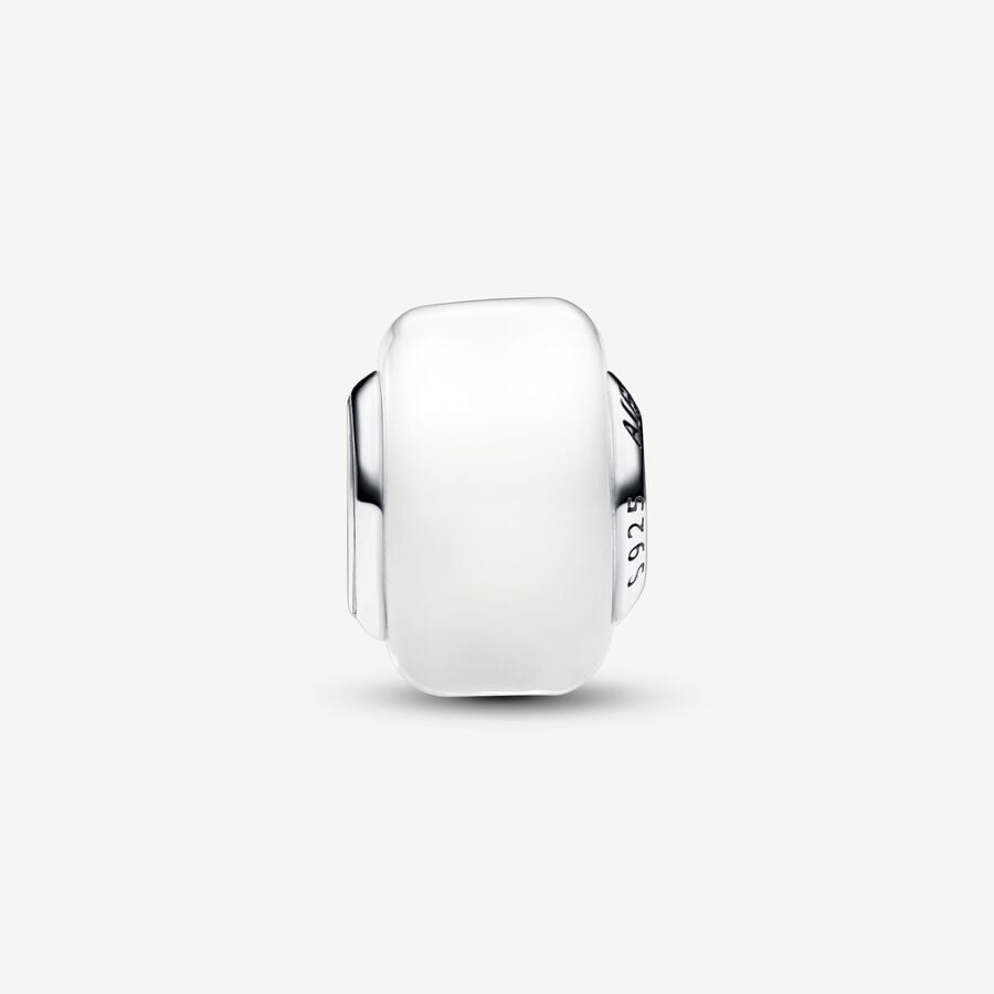 Pandora Bedel Wit Muranoglas 793118c00