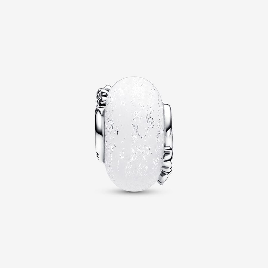 Pandora Bedel Witte Muranoglas Mum & Love 792655C00
