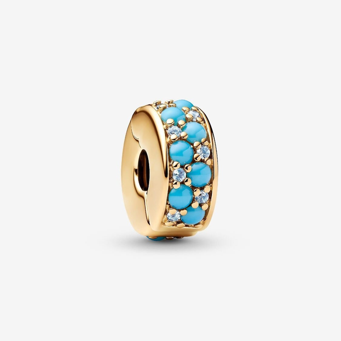 Pandora Clip Bedel Aquablauw 763902C01 - Juwelier van Dam