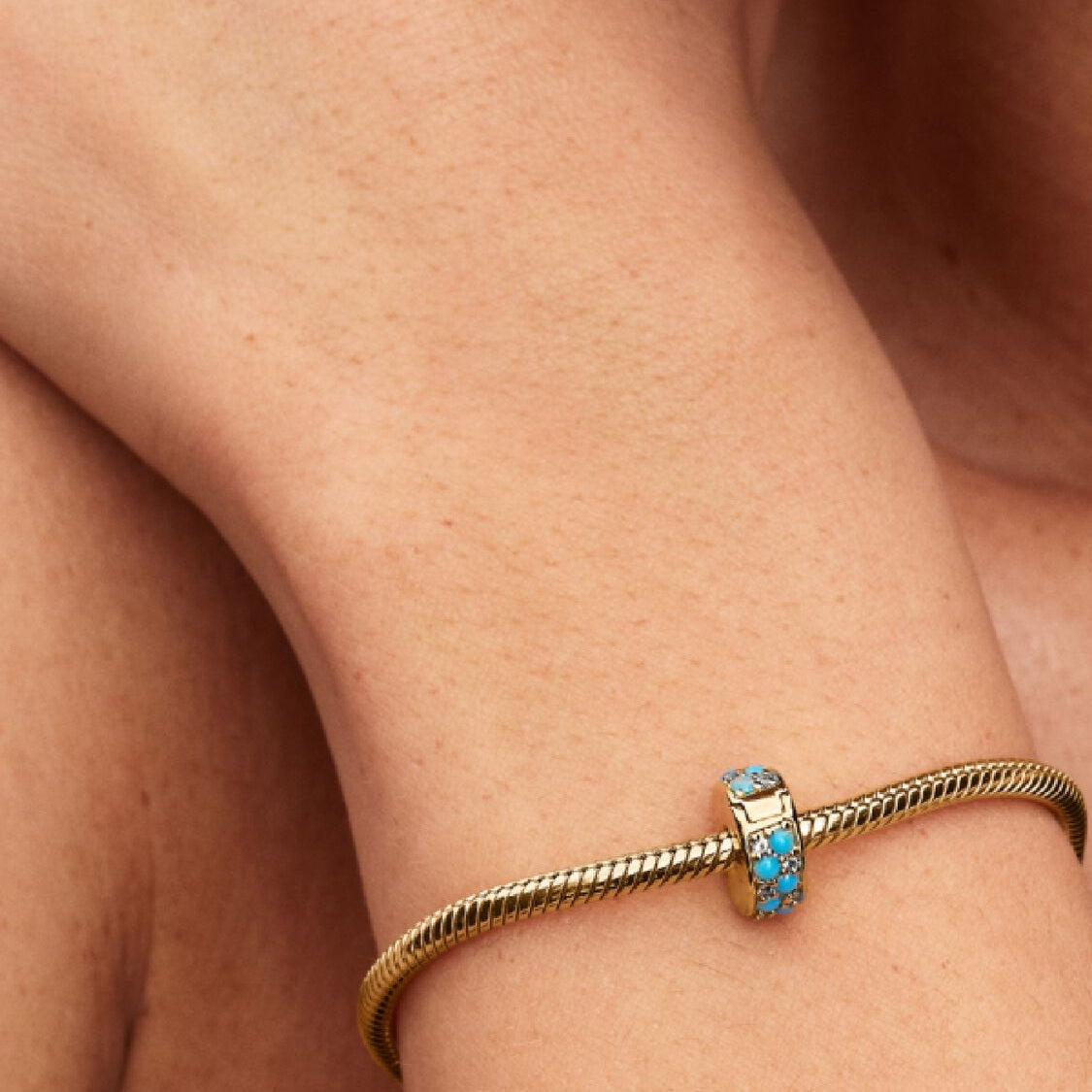 Pandora Clip Bedel Aquablauw 763902C01 - Juwelier van Dam