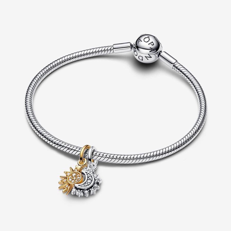Pandora Deelbare Bedel Zon en Maan 763585C01