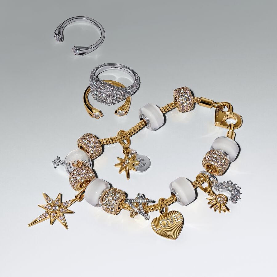 Pandora Deelbare Bedel Zon en Maan 763585C01