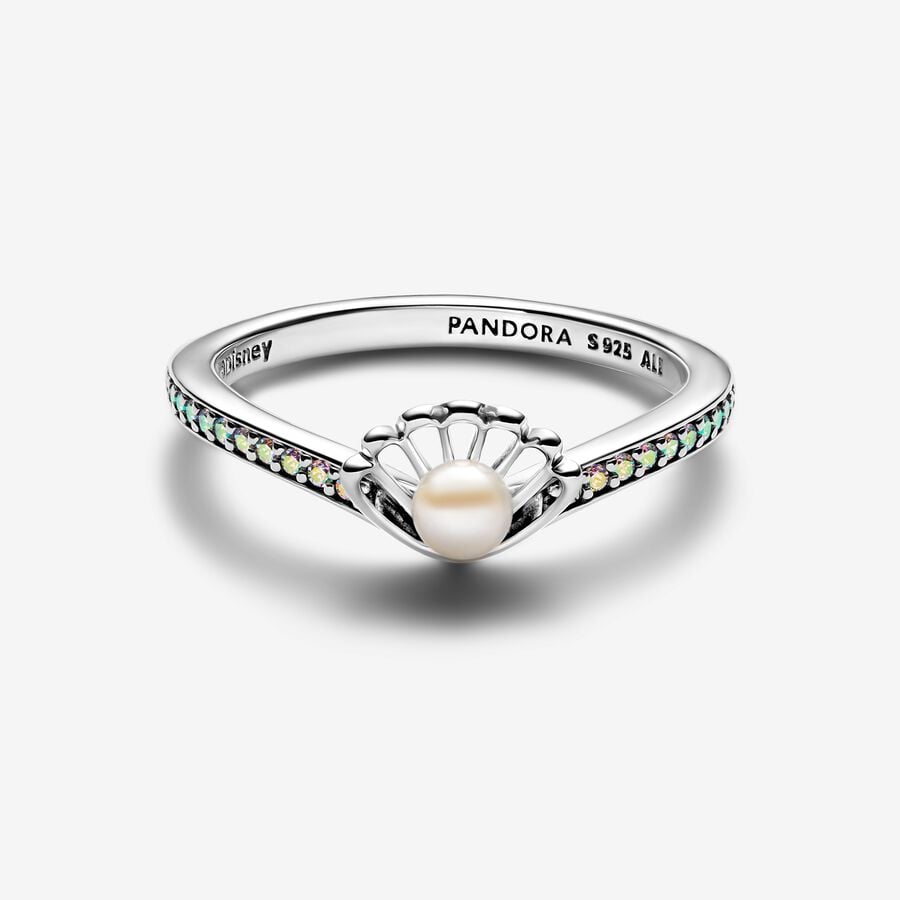 Pandora Disney Prinses Ariël Schelp Zoetwaterparel Ring 193654C01 - 54