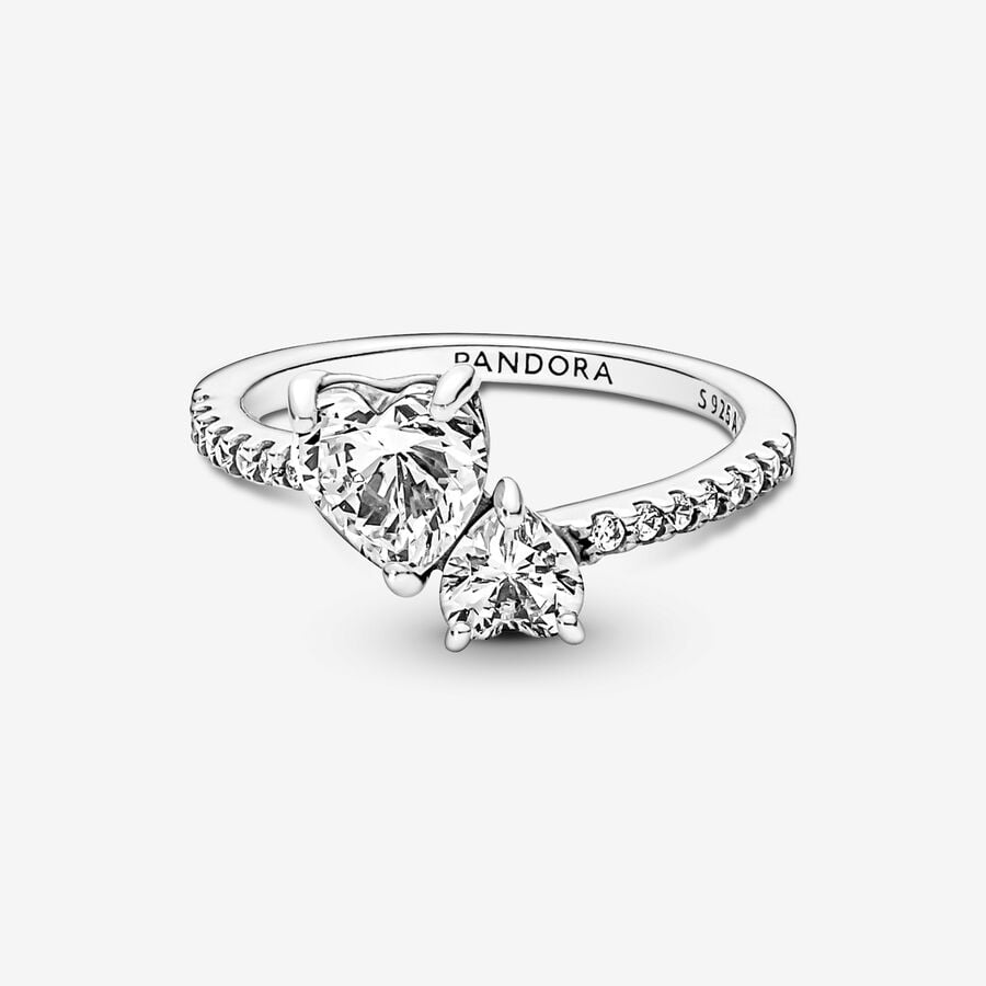 Pandora Dubbel Hart Ring 191198C01 - 54