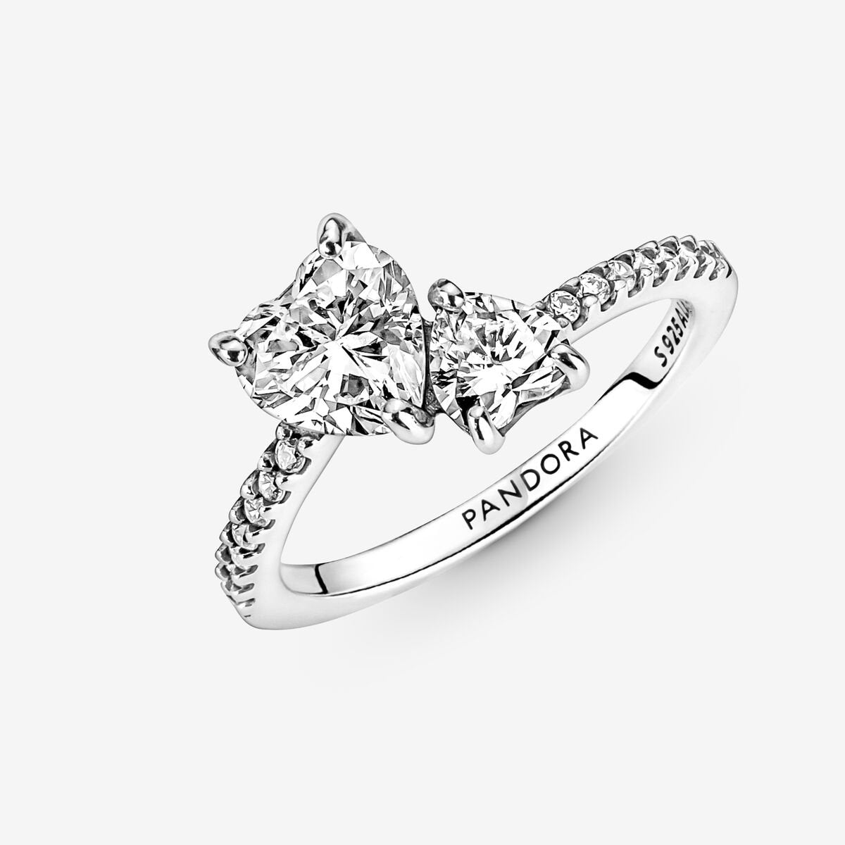 Pandora Dubbel Hart Ring 191198C01 - 54