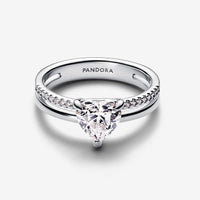 Pandora Dubbele Band Ring Met Hart 193100C01 - 54