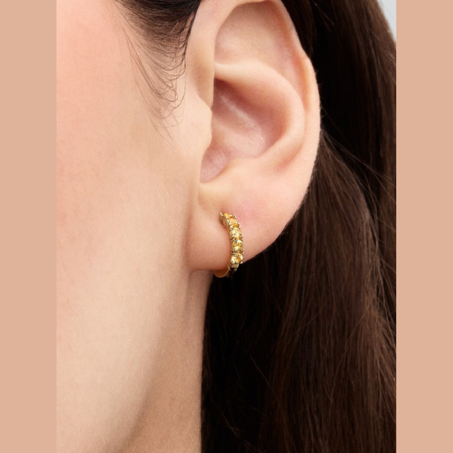 Pandora Gele Huggies Oorringen 263849C01 - Juwelier van Dam
