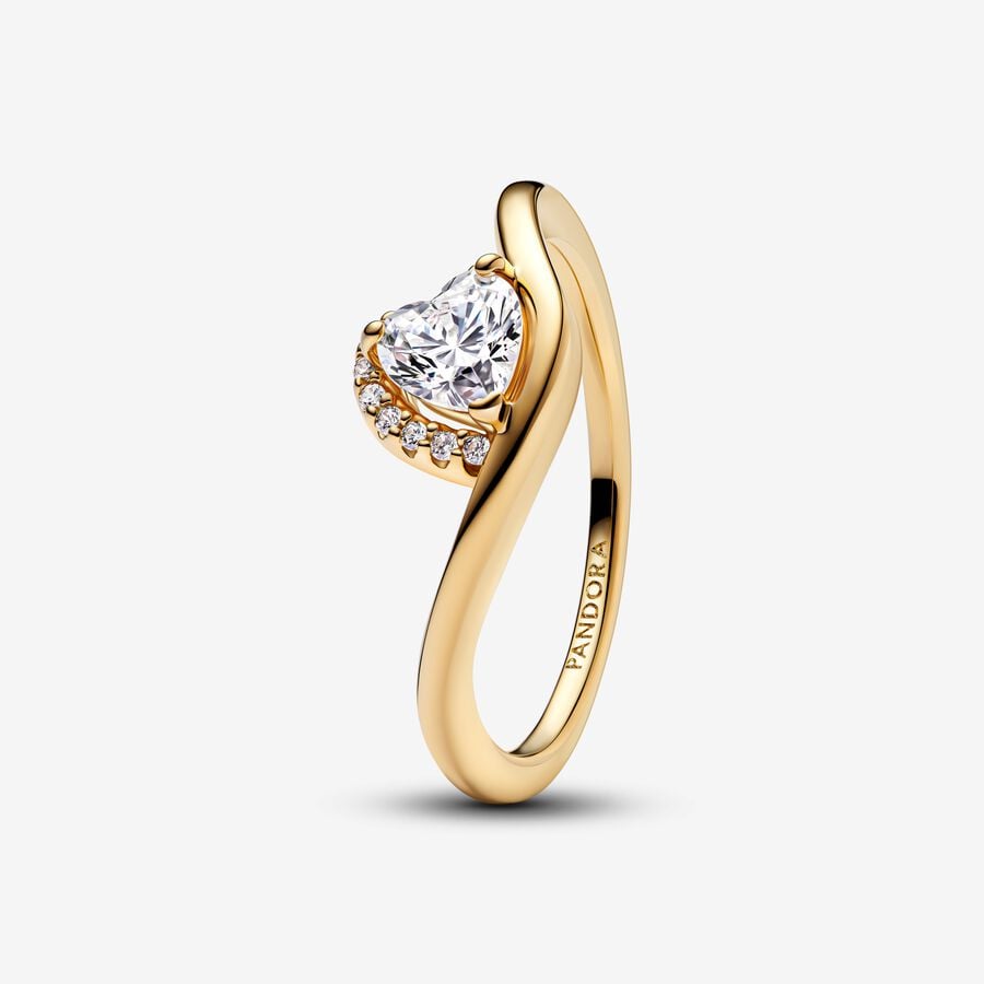 Pandora Golvende Hart Ring 163660C01 - 52