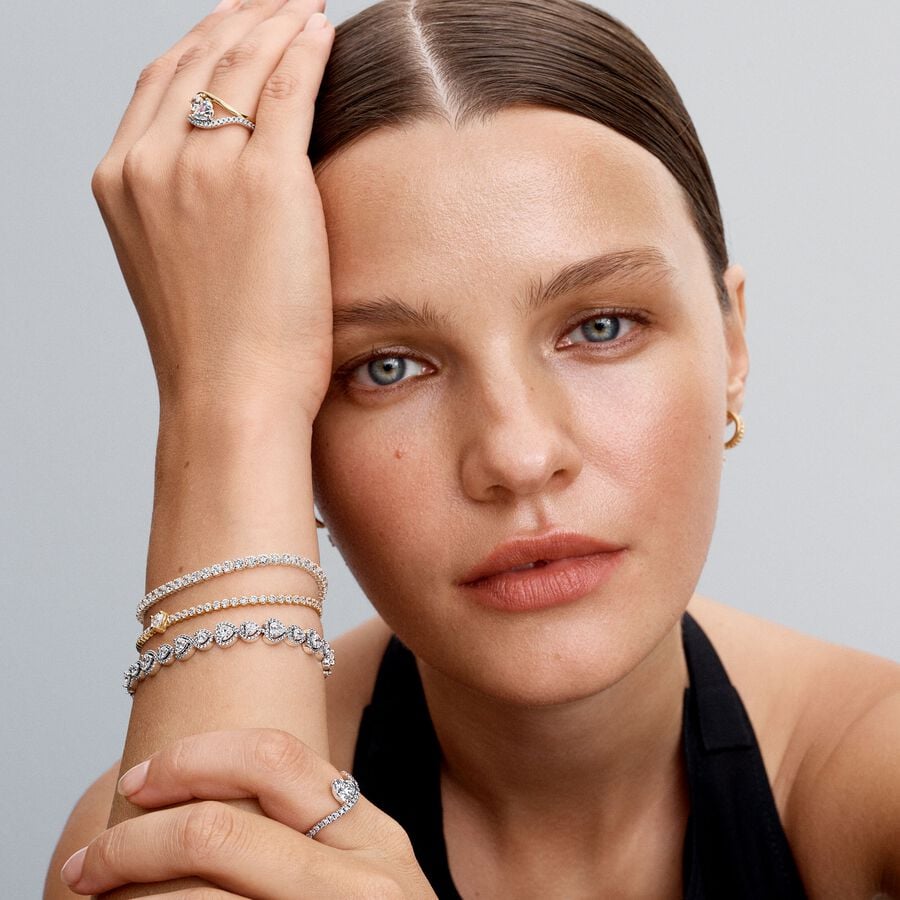 Pandora Golvende Hart Ring 163660C01 - 52