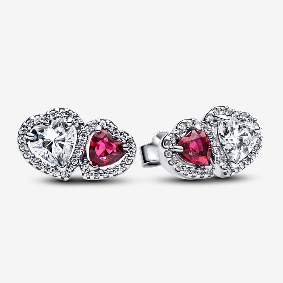 Pandora Halo Harten Oorknopjes 293633C01