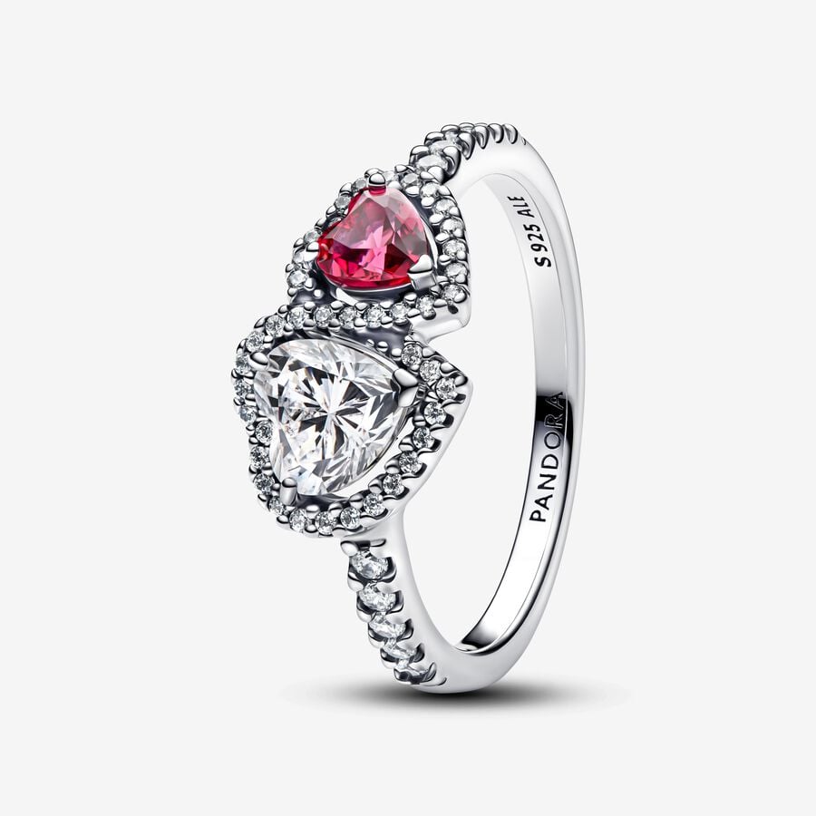 Pandora Halo Harten Ring 193662C01 - 56