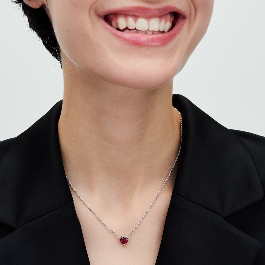 Pandora Ketting met Hartvormige Halo Bedel 392542C01 - 45