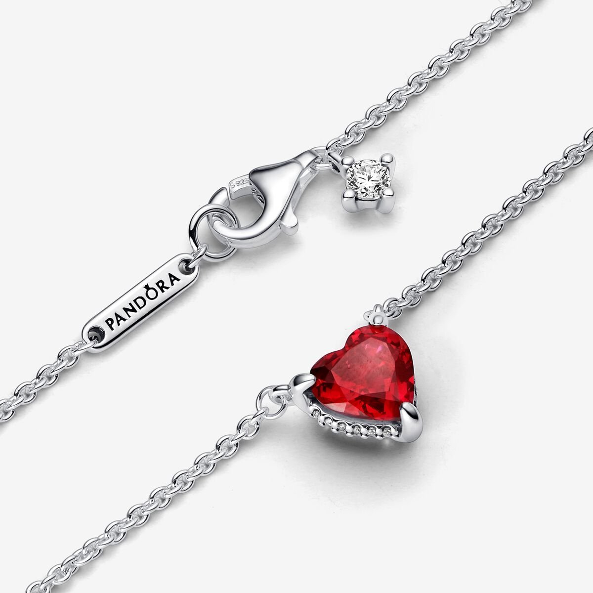 Pandora Ketting met Hartvormige Halo Bedel 392542C01 - 45