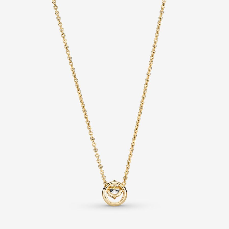 Pandora Ketting met Ronde Halo Hanger 361174C01 - 45