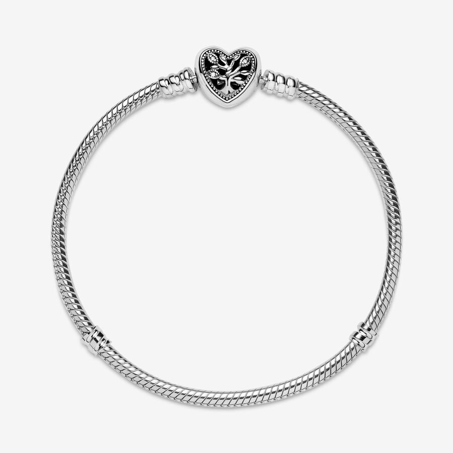 Pandora Moments Slangenschakel Armband met Hartsluiting 598827C01