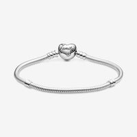 Pandora Moments Stamboom Snake Chain Armband met Hartsluiting 598827C01 - 18