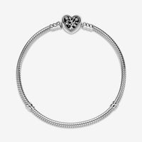 Pandora Moments Stamboom Snake Chain Armband met Hartsluiting 598827C01 - 18
