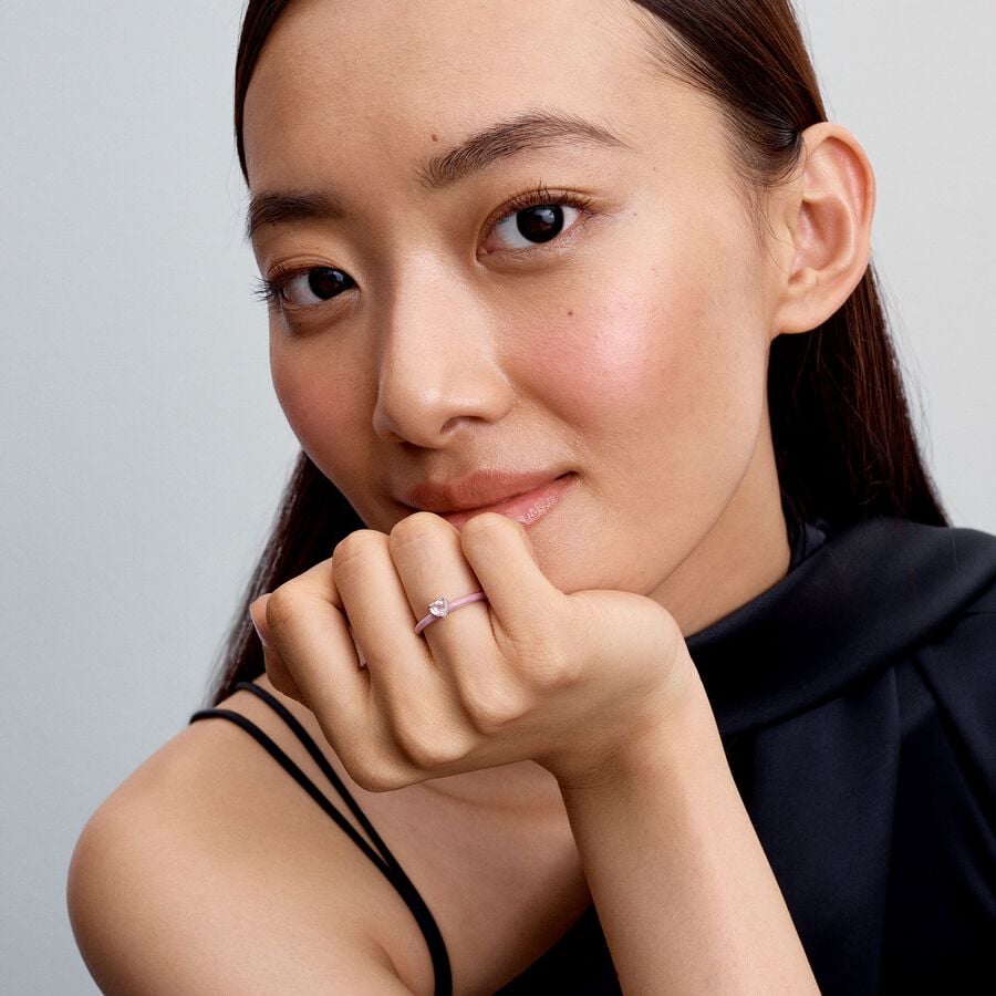 Pandora Roze Chakra Hart Ring 193088C02 - 54