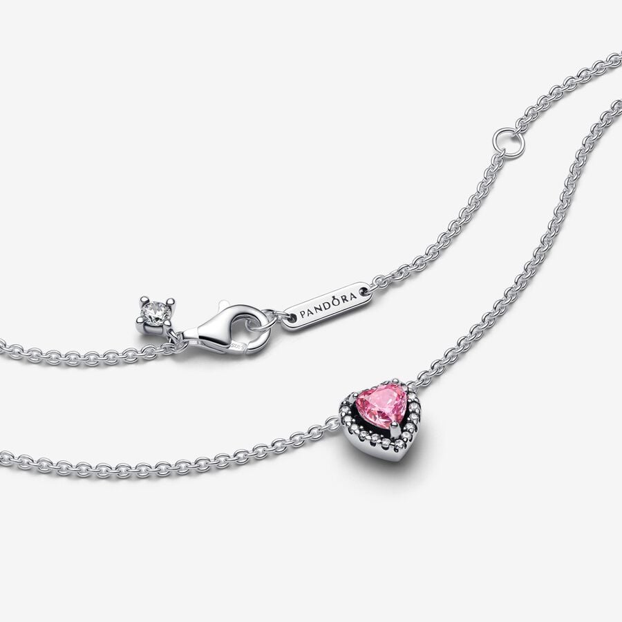 Pandora Roze Hart Ketting 398425C02 - 45