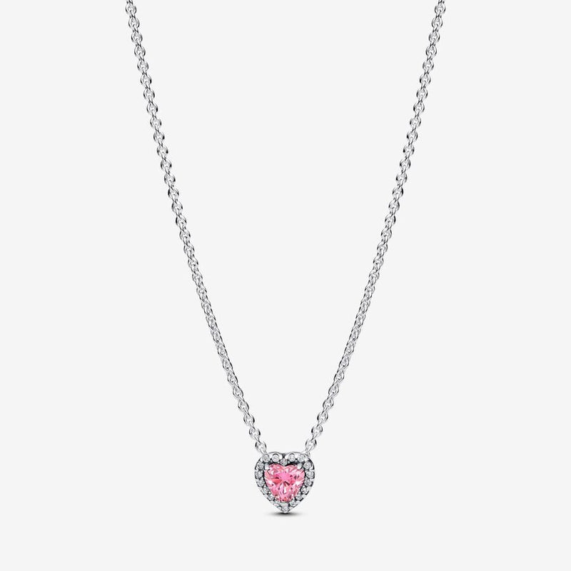 Pandora Roze Hart Ketting 398425C02 - 45