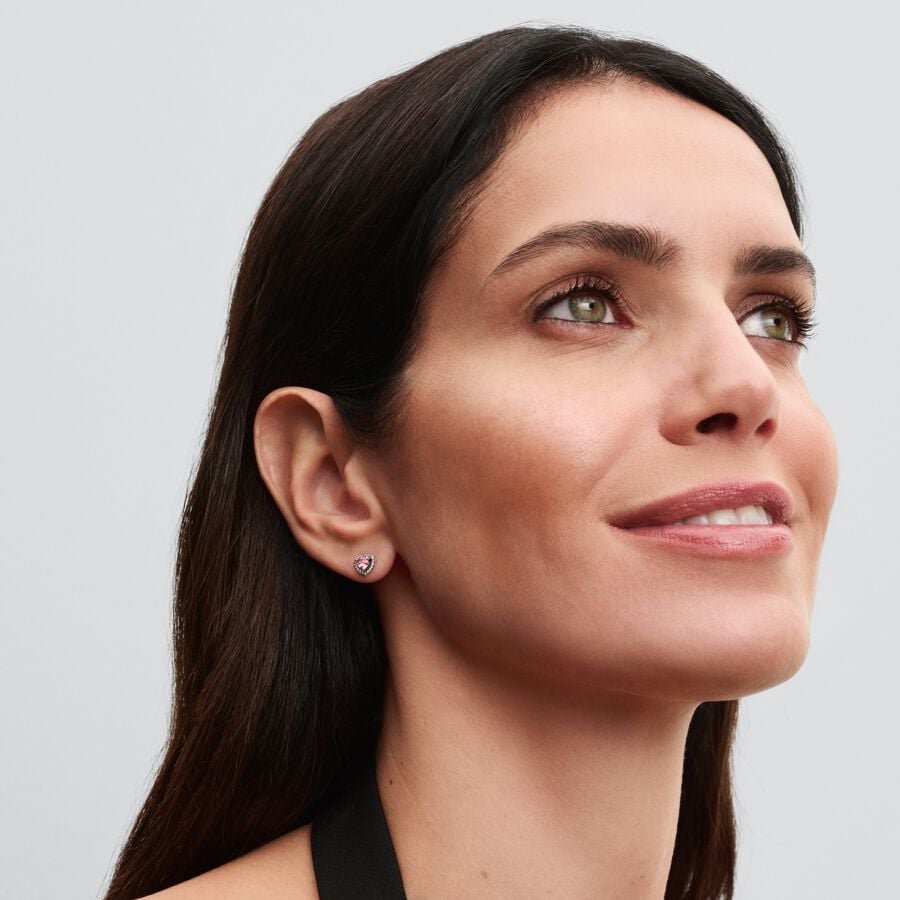 Pandora Roze Hart Oorbellen 298427C02