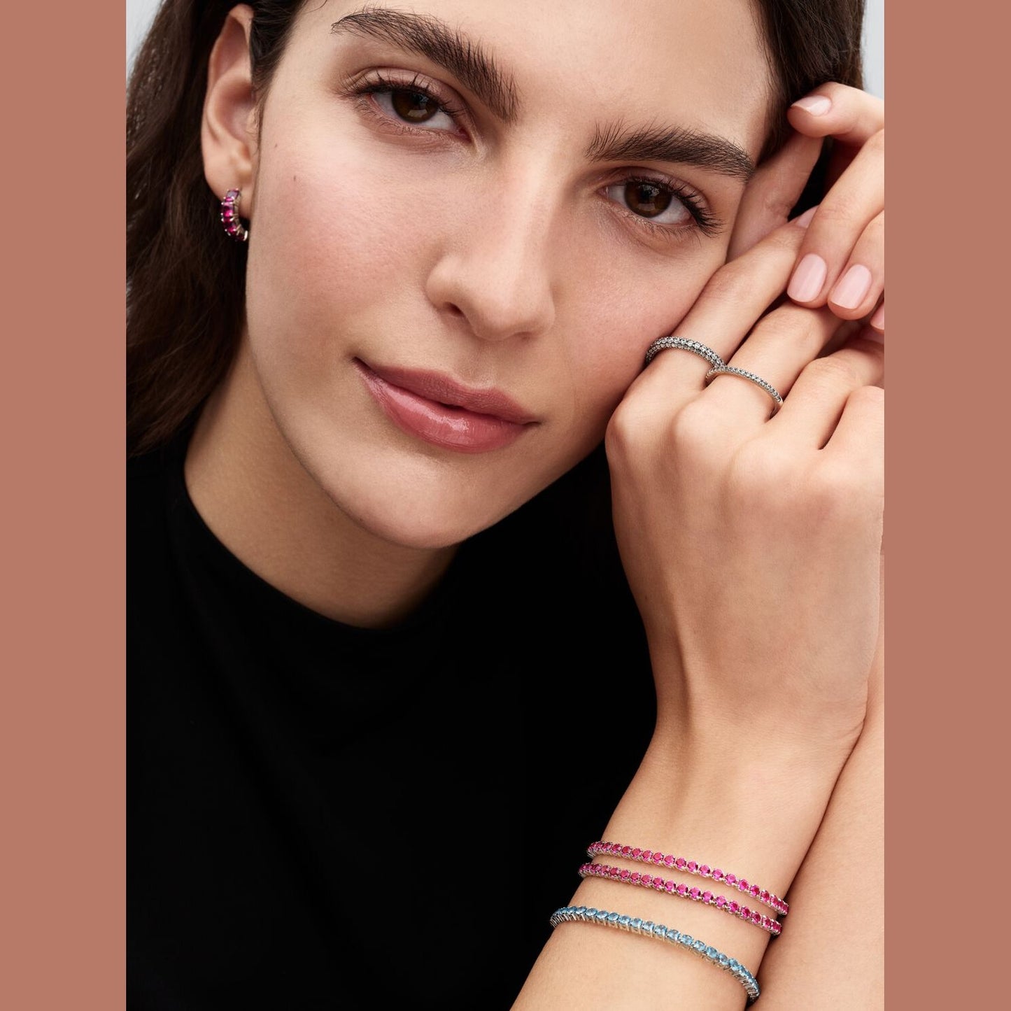 Pandora Roze Tennisarmband 591469C04 - 18 - Juwelier van Dam