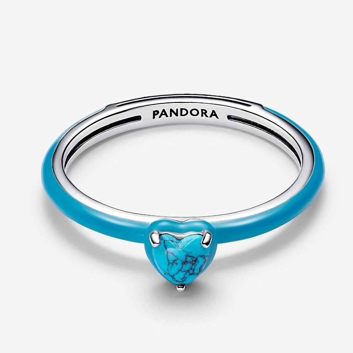 Pandora Turquoise Hartsteen Ring 193828C01 - 52 - Juwelier van Dam
