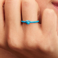 Pandora Turquoise Hartsteen Ring 193828C01 - 56 - Juwelier van Dam
