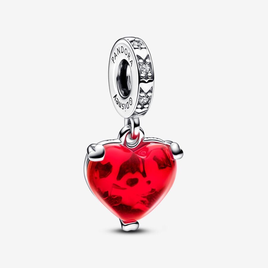 Pandora x Disney Bedel Mickey & Minnie Mouse Rood Muranoglas Hart 792522C01