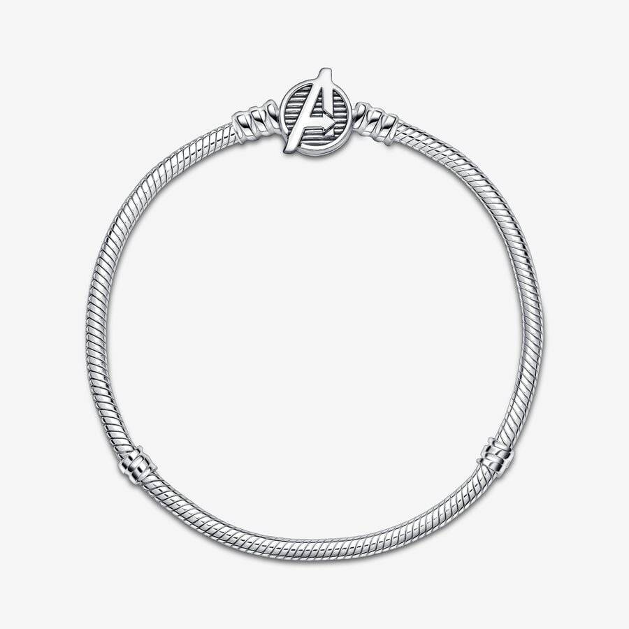 Pandora x Marvel Slangeschakel Armband met The Avengers Logo Sluiting 590784C00 - 19